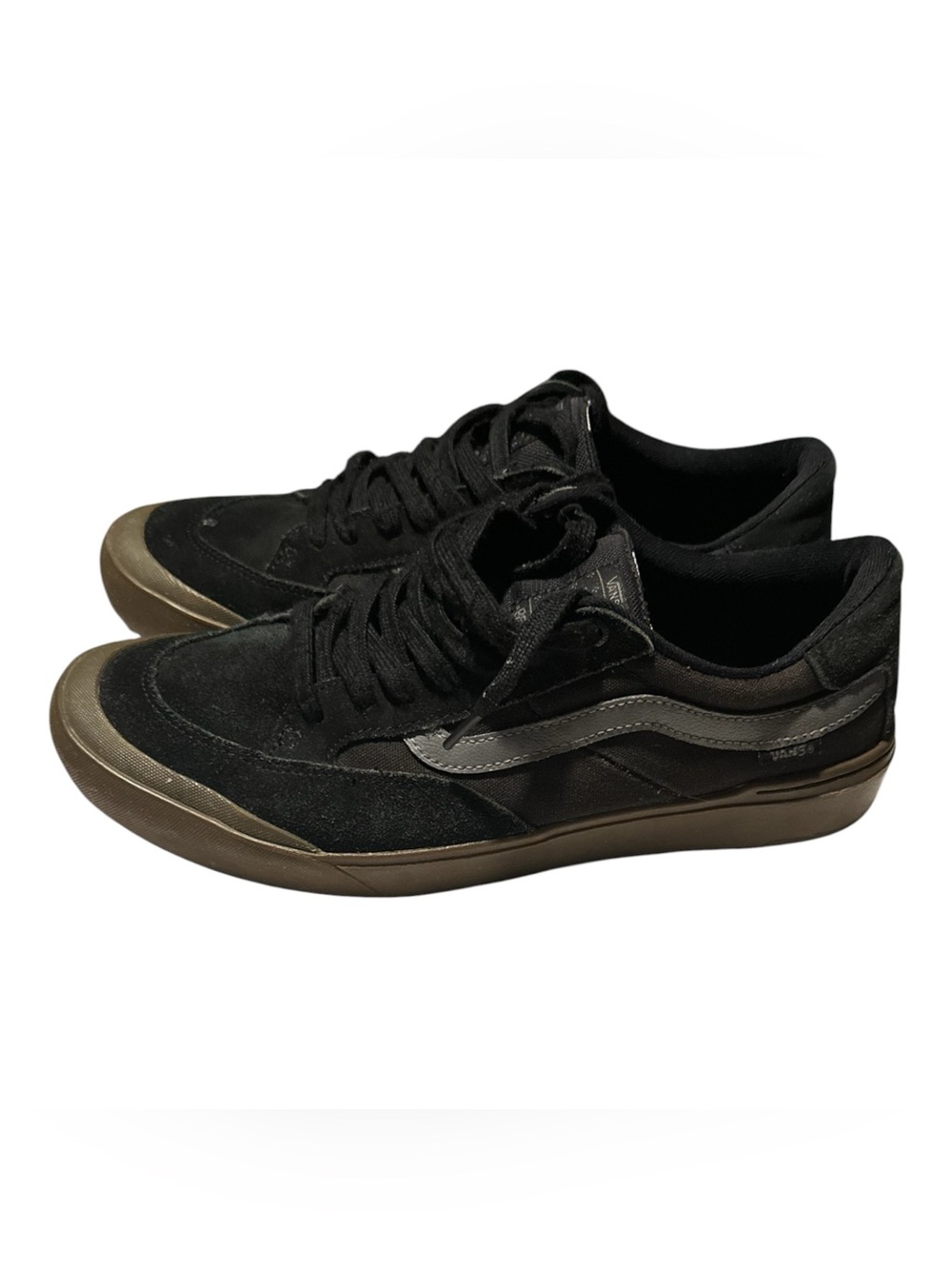 Vans Men's Black Suede & Canvas Low-Top Sneakers size 11.5